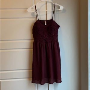 Burgundy Lace Dress